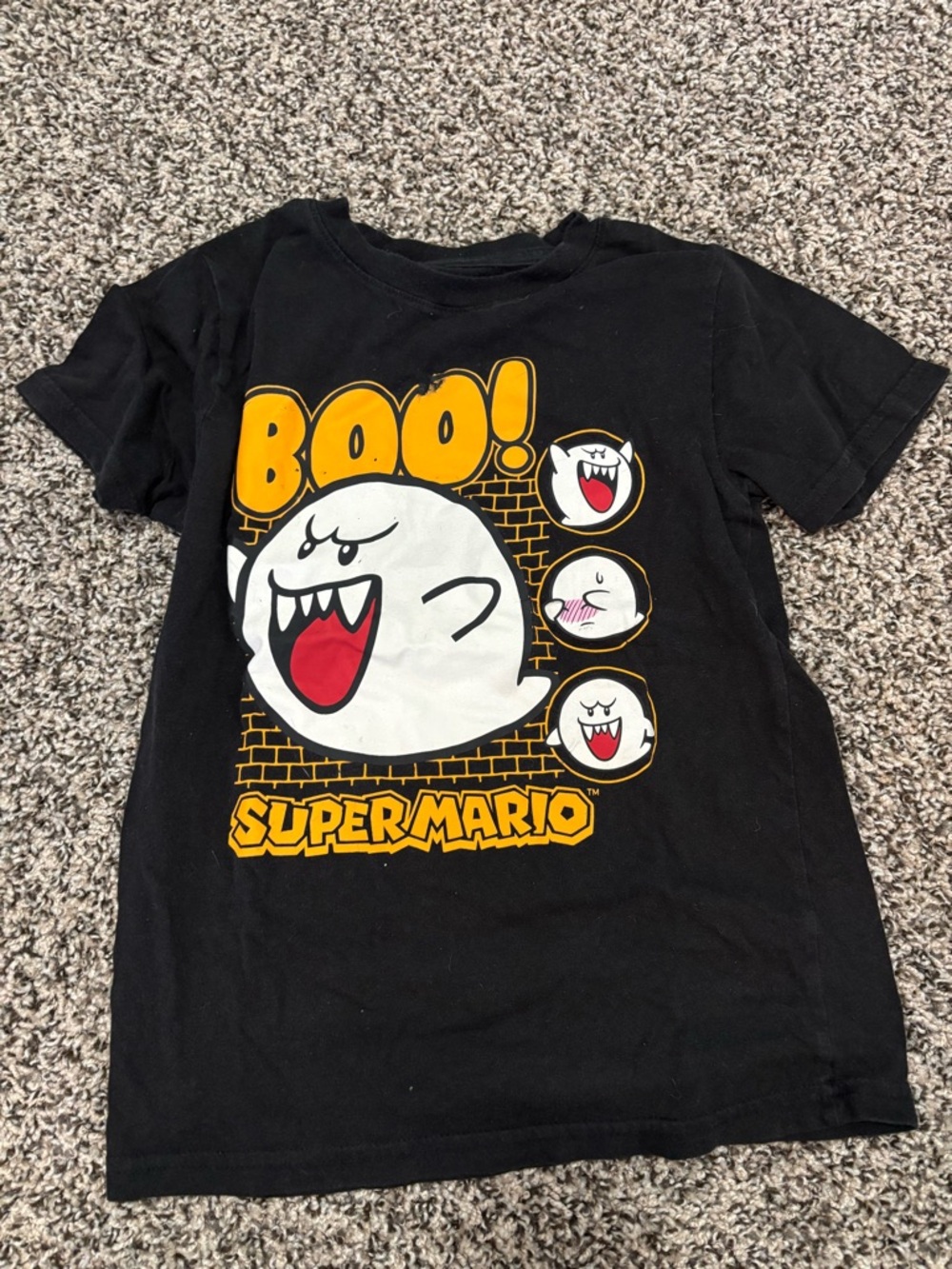 Nintendo Black Super Mario Boo Graphic Tee